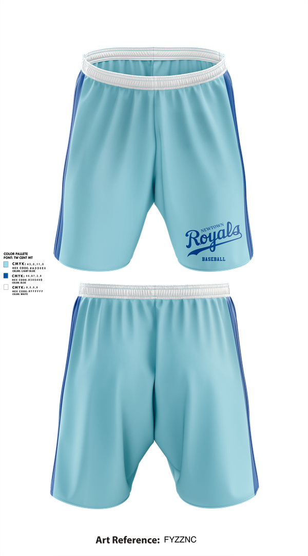Athletic Shorts With Pockets, Newtown Royals, Baseball, Teamtime, Team time, sublimation, custom sports apparel, team uniforms, spirit wear, spiritwear, sports uniforms, custom shirts, team store, custom team store, fundraiser sports, apparel fundraiser