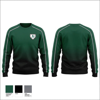 Crew Neck Sweatshirt, Quad City A's, Baseball, Teamtime, Team time, sublimation, custom sports apparel, team uniforms, spirit wear, spiritwear, sports uniforms, custom shirts, team store, custom team store, fundraiser sports, apparel fundraiser