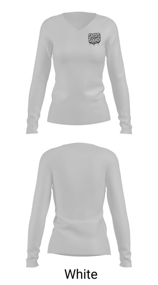 Womens Long Sleeve Vneck Shirt, Sassys Fitness, , Teamtime, Team time, sublimation, custom sports apparel, team uniforms, spirit wear, spiritwear, sports uniforms, custom shirts, team store, custom team store, fundraiser sports, apparel fundraiser