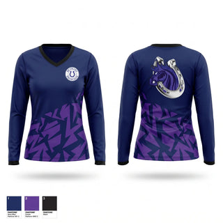 Womens Long Sleeve Vneck Shirt, Bethany High School Basketball, Men's Basketball, Teamtime, Team time, sublimation, custom sports apparel, team uniforms, spirit wear, spiritwear, sports uniforms, custom shirts, team store, custom team store, fundraiser sports, apparel fundraiser