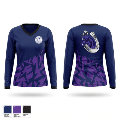 Bethany High School Basketball Women's Long Sleeve V-neck Shirt - 1