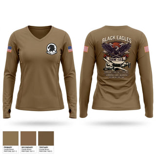 Womens Long Sleeve Vneck Shirt, VAW-113, Navy, Teamtime, Team time, sublimation, custom sports apparel, team uniforms, spirit wear, spiritwear, sports uniforms, custom shirts, team store, custom team store, fundraiser sports, apparel fundraiser