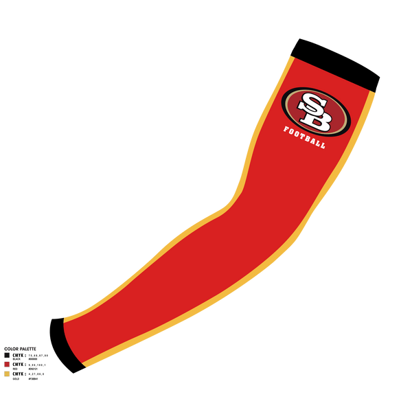 Arm Sleeve, Southbay 49ers 9(Villains), Football, Teamtime, Team time, sublimation, custom sports apparel, team uniforms, spirit wear, spiritwear, sports uniforms, custom shirts, team store, custom team store, fundraiser sports, apparel fundraiser