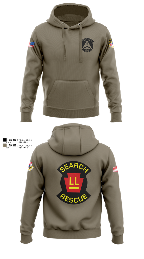 Hoodie, Wicomico Composite Squadron, Air Force, Teamtime, Team time, sublimation, custom sports apparel, team uniforms, spirit wear, spiritwear, sports uniforms, custom shirts, team store, custom team store, fundraiser sports, apparel fundraiser