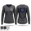 Pflugerville ISD Police Department Women's Long Sleeve V-neck Shirt - 1