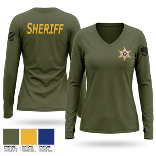 Womens Long Sleeve Vneck Shirt, West Baton Rouge Sheriff Office, Police, Teamtime, Team time, sublimation, custom sports apparel, team uniforms, spirit wear, spiritwear, sports uniforms, custom shirts, team store, custom team store, fundraiser sports, apparel fundraiser