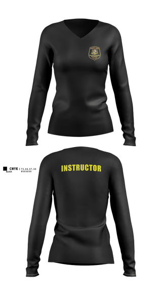 Womens Long Sleeve Vneck Shirt, MDTA Training Unit, Police, Teamtime, Team time, sublimation, custom sports apparel, team uniforms, spirit wear, spiritwear, sports uniforms, custom shirts, team store, custom team store, fundraiser sports, apparel fundraiser