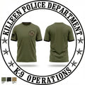 Killeen police K9 6209057 Old School Cotton Feel Shirt - 1