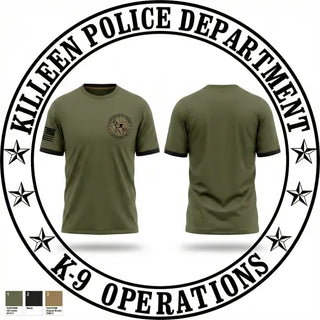 Old School Cotton Feel Shirt, Killeen police K9, Police, Teamtime, Team time, sublimation, custom sports apparel, team uniforms, spirit wear, spiritwear, sports uniforms, custom shirts, team store, custom team store, fundraiser sports, apparel fundraiser