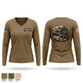 B Co 1-18th Women's Long Sleeve V-neck Shirt - 1