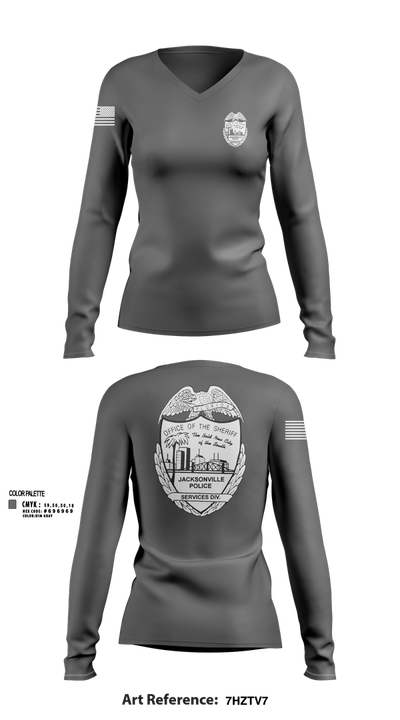 SERVICES DIV. 78217028 Women's Long Sleeve V-neck Shirt - 103