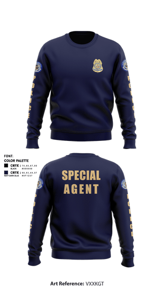 Crew Neck Sweatshirt, BIA POLICE, Police, Teamtime, Team time, sublimation, custom sports apparel, team uniforms, spirit wear, spiritwear, sports uniforms, custom shirts, team store, custom team store, fundraiser sports, apparel fundraiser