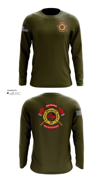 Old Ocean Fire Department 97753494 Long Sleeve Performance Shirt 23