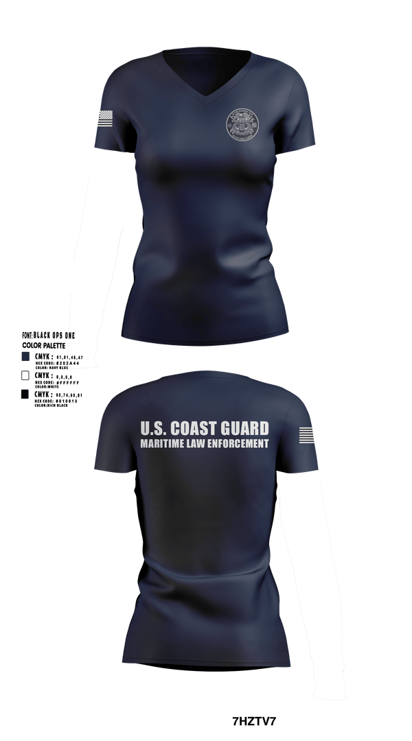 Womens Short Sleeve Vneck Shirt, Sector Miami Boarding Team, Coast Guard, Teamtime, Team time, sublimation, custom sports apparel, team uniforms, spirit wear, spiritwear, sports uniforms, custom shirts, team store, custom team store, fundraiser sports, apparel fundraiser