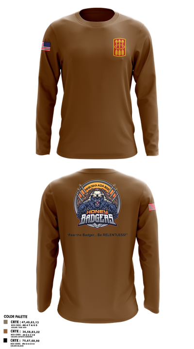 Honey Badgers / 30X 25750949 Long Sleeve Performance Shirt 2