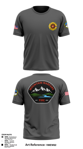 Old School Cotton Feel Shirt, Marine Corps Mountain Warfare Training Center Fire Department, , Teamtime, Team time, sublimation, custom sports apparel, team uniforms, spirit wear, spiritwear, sports uniforms, custom shirts, team store, custom team store, fundraiser sports, apparel fundraiser