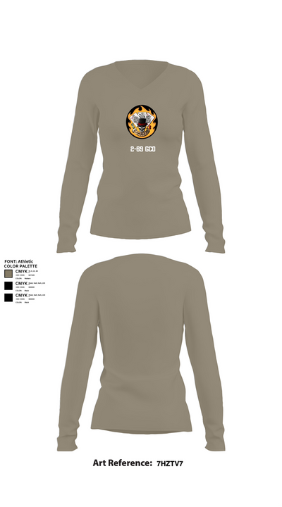 2-69 GCo 14214767 Women's Long Sleeve V-neck Shirt - 62