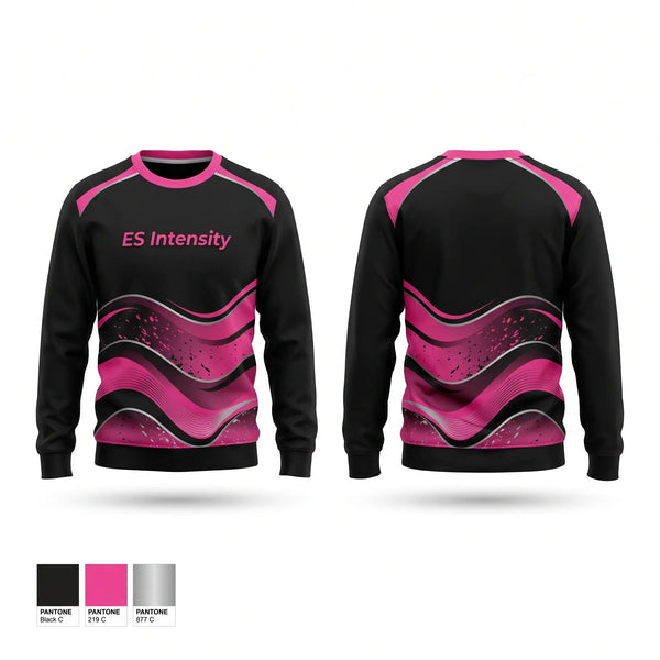 Crew Neck Sweatshirt, ES Intensity, Cheer, Teamtime, Team time, sublimation, custom sports apparel, team uniforms, spirit wear, spiritwear, sports uniforms, custom shirts, team store, custom team store, fundraiser sports, apparel fundraiser