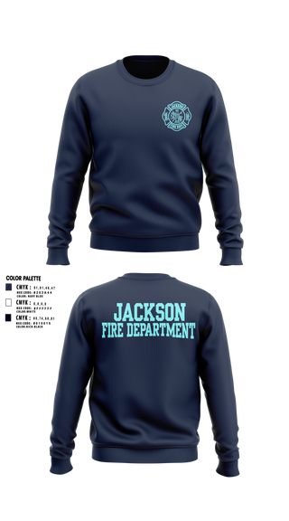 Crew Neck Sweatshirt, Jackson Fire Department, Fire Department, Teamtime, Team time, sublimation, custom sports apparel, team uniforms, spirit wear, spiritwear, sports uniforms, custom shirts, team store, custom team store, fundraiser sports, apparel fundraiser
