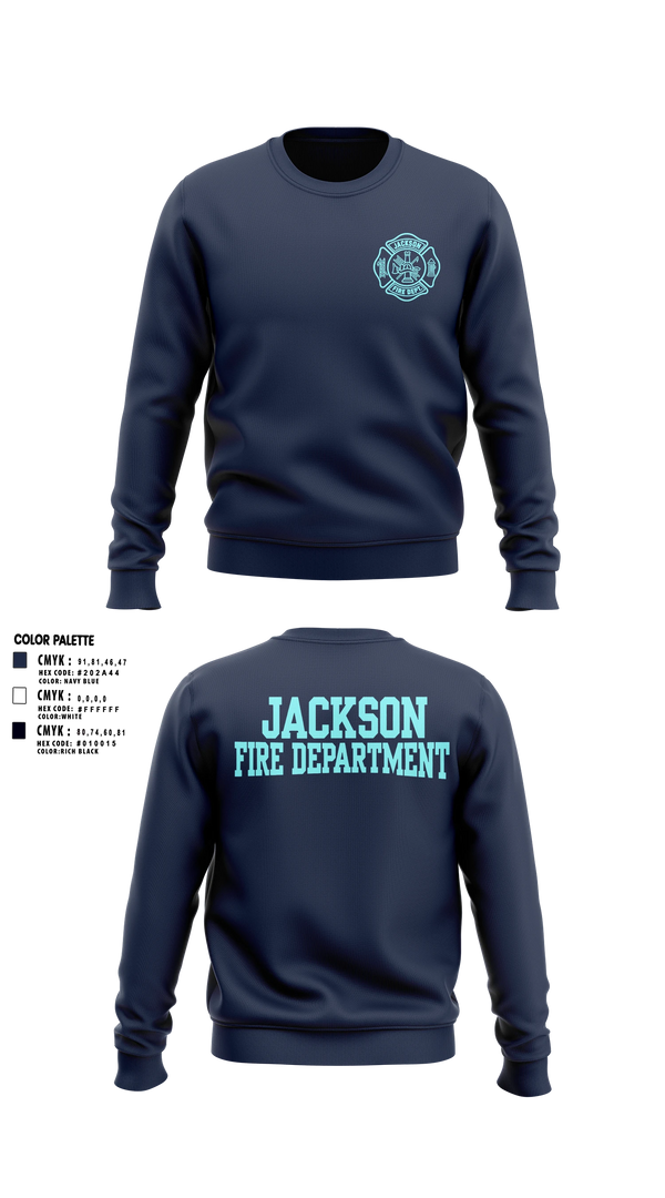 Crew Neck Sweatshirt, Jackson Fire Department, Fire Department, Teamtime, Team time, sublimation, custom sports apparel, team uniforms, spirit wear, spiritwear, sports uniforms, custom shirts, team store, custom team store, fundraiser sports, apparel fundraiser
