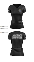 Livingston Co Sheriff K9 Women's Short Sleeve V-neck Shirt - 7