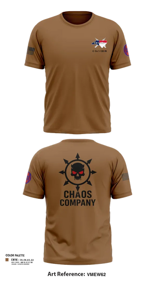 Old School Cotton Feel Shirt, C. Co. 1-120 3rd PLT, Army, Teamtime, Team time, sublimation, custom sports apparel, team uniforms, spirit wear, spiritwear, sports uniforms, custom shirts, team store, custom team store, fundraiser sports, apparel fundraiser