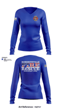 Robertsville Fire 8393040 Women's Long Sleeve V-neck Shirt - 26