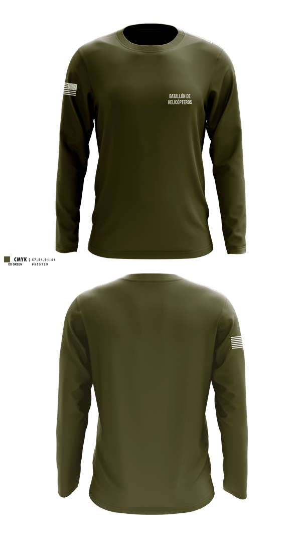 Long Sleeve Performance Shirt, Batallón de Helicópteros, Army, Teamtime, Team time, sublimation, custom sports apparel, team uniforms, spirit wear, spiritwear, sports uniforms, custom shirts, team store, custom team store, fundraiser sports, apparel fundraiser