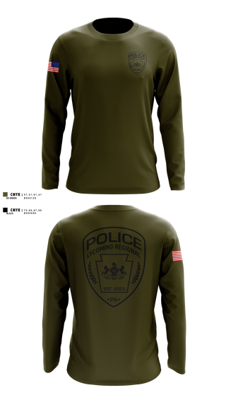 Long Sleeve Performance Shirt, Lycoming Regional Police Department, Police, Teamtime, Team time, sublimation, custom sports apparel, team uniforms, spirit wear, spiritwear, sports uniforms, custom shirts, team store, custom team store, fundraiser sports, apparel fundraiser