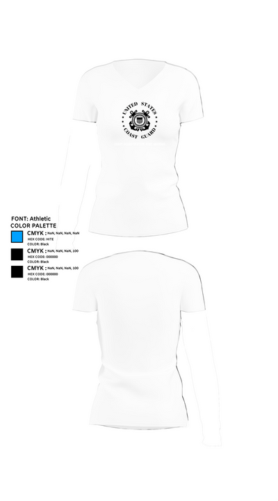 Coast Guard Station Port Aransas 18143377 Women's Short Sleeve V-neck Shirt - 18
