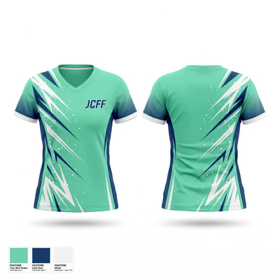 JCFF Women's Short Sleeve V-neck Shirt - 1