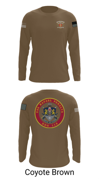Long Sleeve Performance Shirt, USS Rafael Peralta DDG 115, Navy, Teamtime, Team time, sublimation, custom sports apparel, team uniforms, spirit wear, spiritwear, sports uniforms, custom shirts, team store, custom team store, fundraiser sports, apparel fundraiser