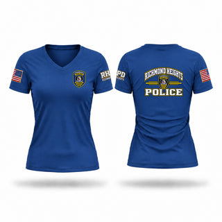 Womens Short Sleeve Vneck Shirt, Richmond Heights Police Department, Police, Teamtime, Team time, sublimation, custom sports apparel, team uniforms, spirit wear, spiritwear, sports uniforms, custom shirts, team store, custom team store, fundraiser sports, apparel fundraiser