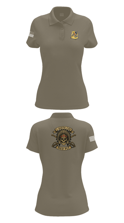 1-105th cavalry 36351622 Women's Short Sleeve Performance Polo  - 75