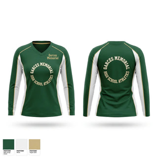 Womens Long Sleeve Vneck Shirt, Garces Memorial, Men's Basketball, Teamtime, Team time, sublimation, custom sports apparel, team uniforms, spirit wear, spiritwear, sports uniforms, custom shirts, team store, custom team store, fundraiser sports, apparel fundraiser