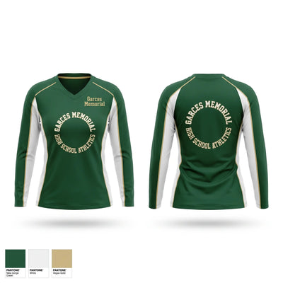 Garces Memorial Women's Long Sleeve V-neck Shirt - 1