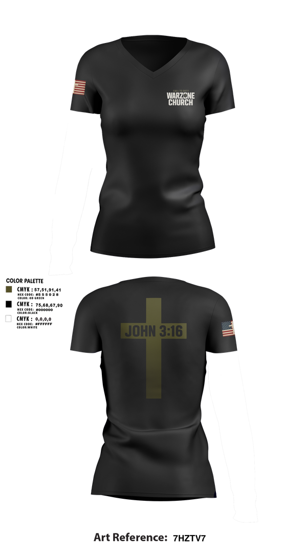 Womens Short Sleeve Vneck Shirt, Warzone Church, , Teamtime, Team time, sublimation, custom sports apparel, team uniforms, spirit wear, spiritwear, sports uniforms, custom shirts, team store, custom team store, fundraiser sports, apparel fundraiser
