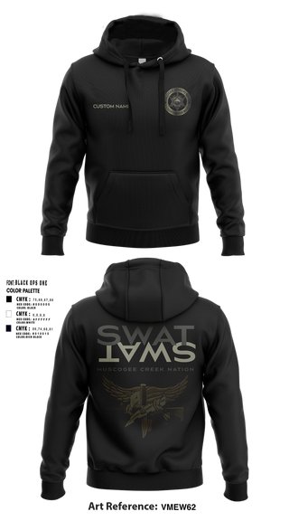 Hoodie, Muscogee Creek Nation SWAT, , Teamtime, Team time, sublimation, custom sports apparel, team uniforms, spirit wear, spiritwear, sports uniforms, custom shirts, team store, custom team store, fundraiser sports, apparel fundraiser