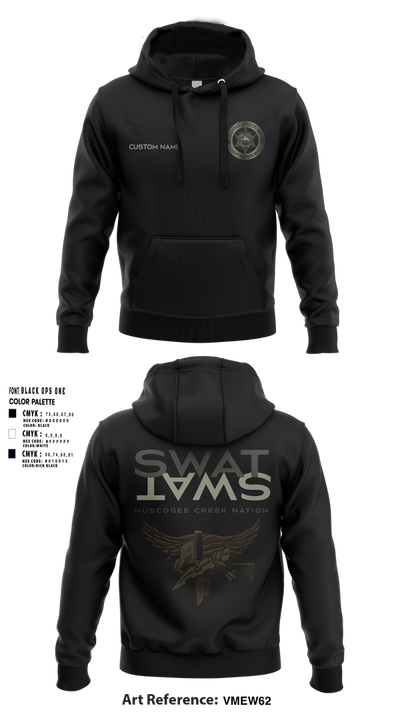 Muscogee Creek Nation SWAT 24361706 Hoodie - 1