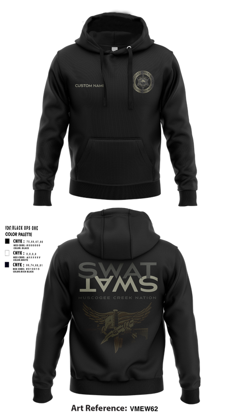 Hoodie, Muscogee Creek Nation SWAT, , Teamtime, Team time, sublimation, custom sports apparel, team uniforms, spirit wear, spiritwear, sports uniforms, custom shirts, team store, custom team store, fundraiser sports, apparel fundraiser