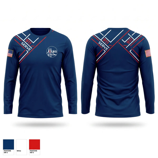 Long Sleeve Performance Shirt, Lawrence County 911, Police, Teamtime, Team time, sublimation, custom sports apparel, team uniforms, spirit wear, spiritwear, sports uniforms, custom shirts, team store, custom team store, fundraiser sports, apparel fundraiser