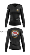 Lowndes County Sheriff’s 51636922 Women's Long Sleeve V-neck Shirt - 2