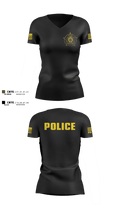 Quinton Police Department 78432934 Women's Short Sleeve V-neck Shirt - 2