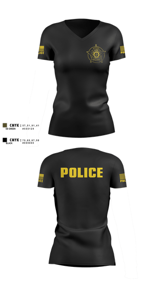 Womens Short Sleeve Vneck Shirt, Quinton Police Department, Police, Teamtime, Team time, sublimation, custom sports apparel, team uniforms, spirit wear, spiritwear, sports uniforms, custom shirts, team store, custom team store, fundraiser sports, apparel fundraiser