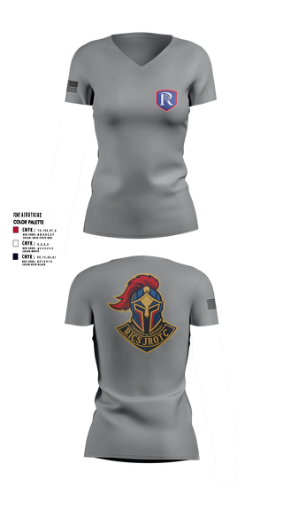 Womens Short Sleeve Vneck Shirt, RICS Raiders, Army, Teamtime, Team time, sublimation, custom sports apparel, team uniforms, spirit wear, spiritwear, sports uniforms, custom shirts, team store, custom team store, fundraiser sports, apparel fundraiser