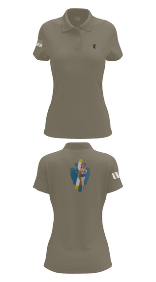 Womens Short Sleeve Performance Polo, B Co 1/114th Maintenance, Army, Teamtime, Team time, sublimation, custom sports apparel, team uniforms, spirit wear, spiritwear, sports uniforms, custom shirts, team store, custom team store, fundraiser sports, apparel fundraiser