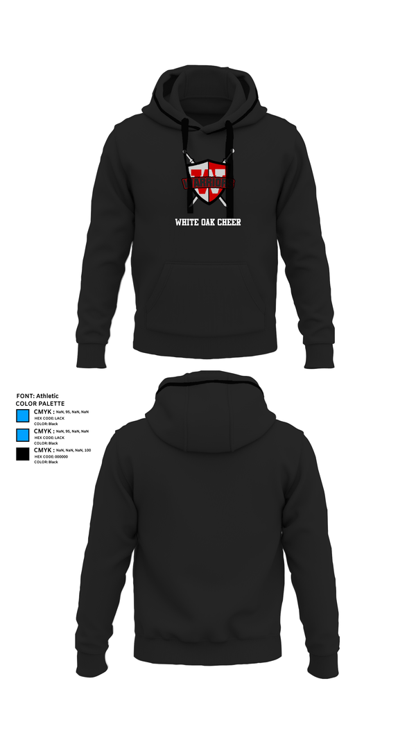 Hoodie, White Oak Cheer, Cheer, Teamtime, Team time, sublimation, custom sports apparel, team uniforms, spirit wear, spiritwear, sports uniforms, custom shirts, team store, custom team store, fundraiser sports, apparel fundraiser
