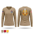 Area 4, 2nd Battalion, Army Reserve Careers Group Women's Long Sleeve V-neck Shirt - 1