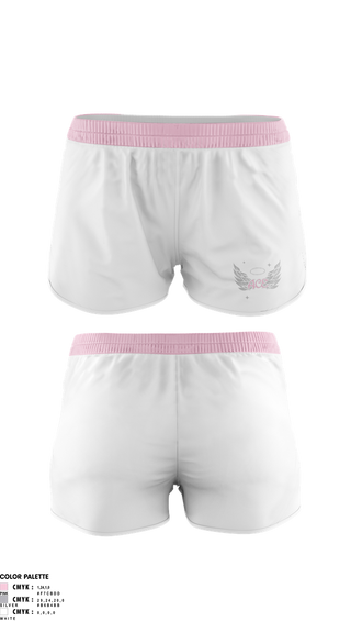 Womens Shorts, ACE Angel CHEER Elite, Cheer, Teamtime, Team time, sublimation, custom sports apparel, team uniforms, spirit wear, spiritwear, sports uniforms, custom shirts, team store, custom team store, fundraiser sports, apparel fundraiser