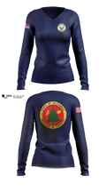 CALFIRE Rainbow Fire Center Women's Long Sleeve V-neck Shirt - 11